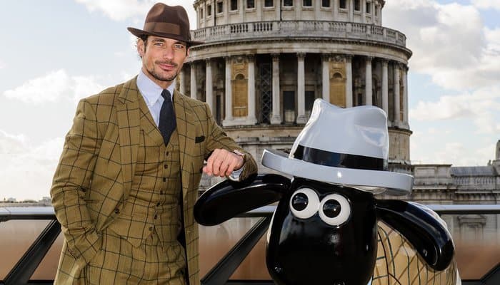 sherlock with shaun the sheep sculpture