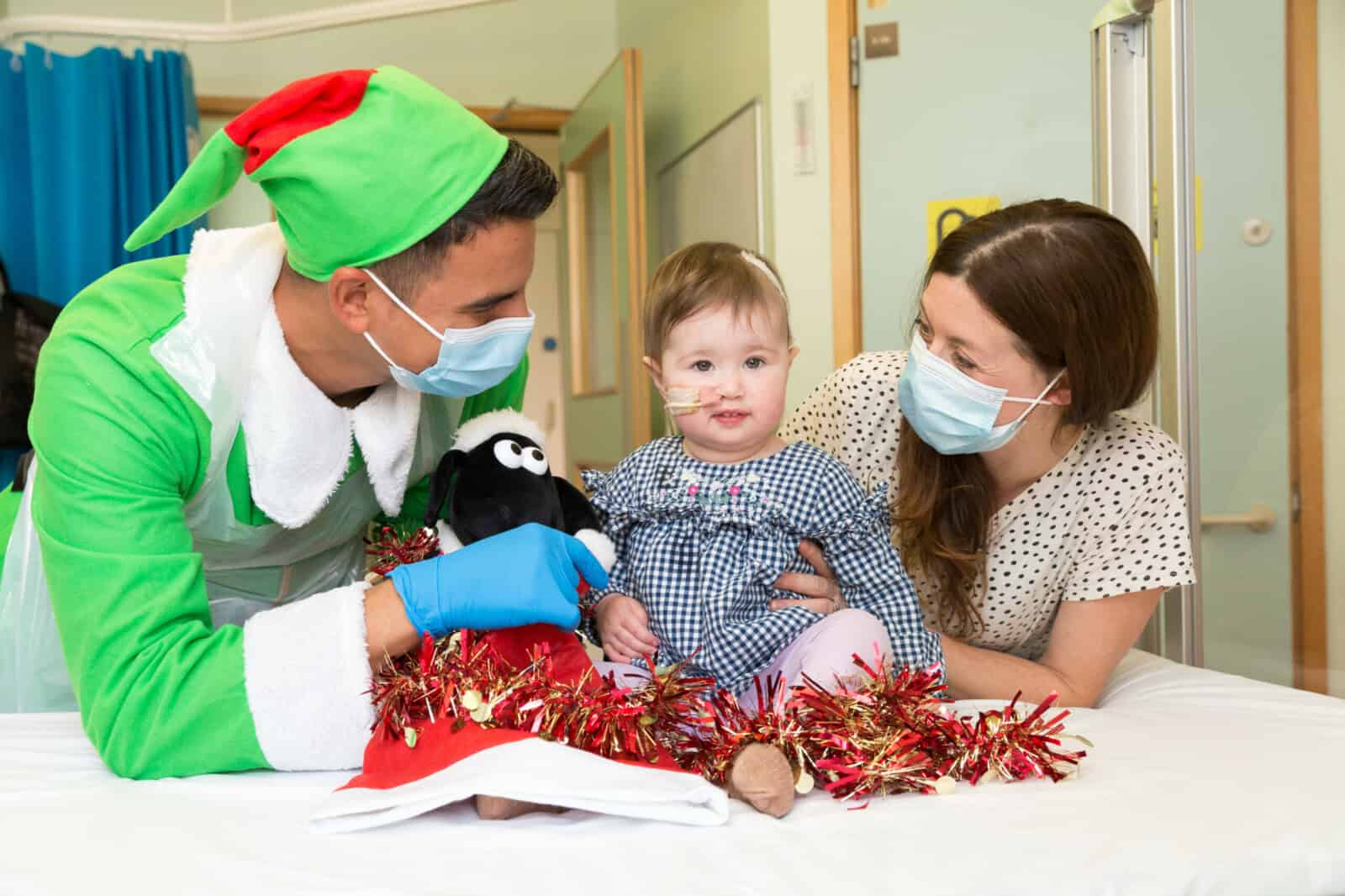 Child in hospital bed