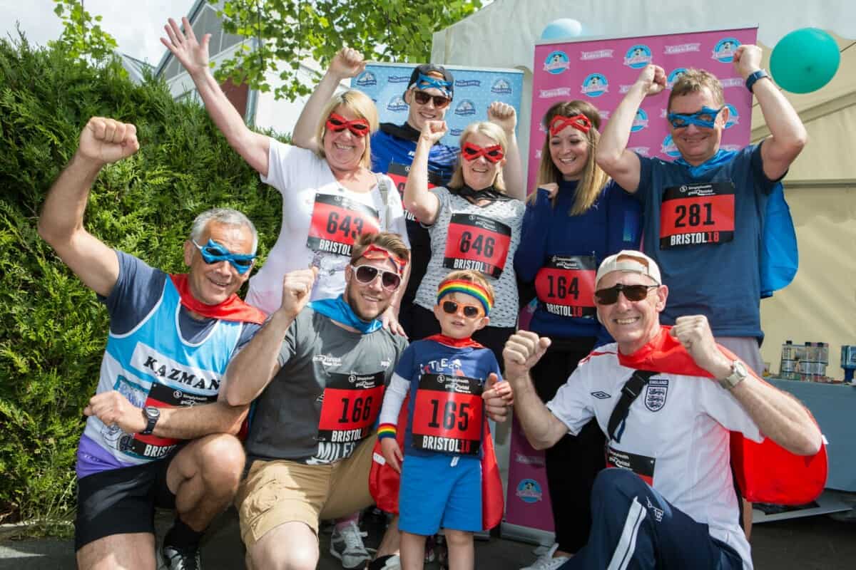 family entering the great family run