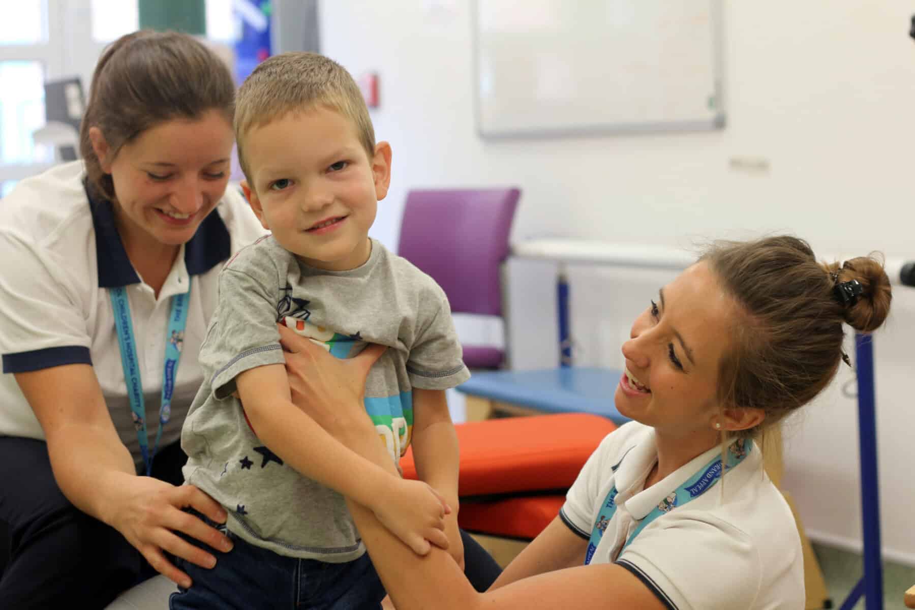 boy with physio