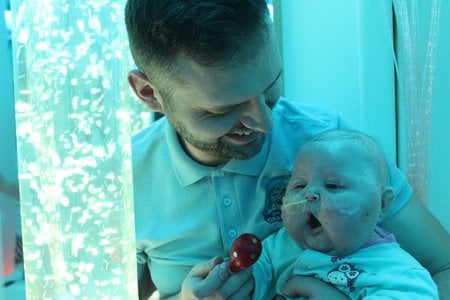 baby in sensory play room