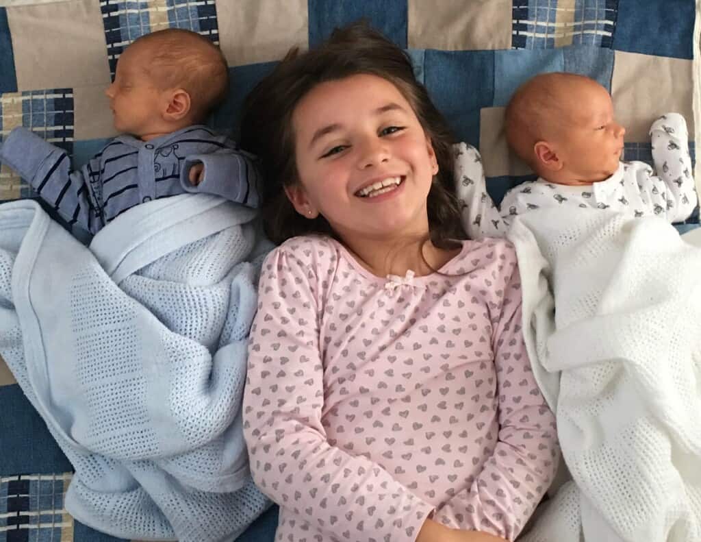 Picture of Oscar, Mia and Rory, who was treated in St Michael's NICU.