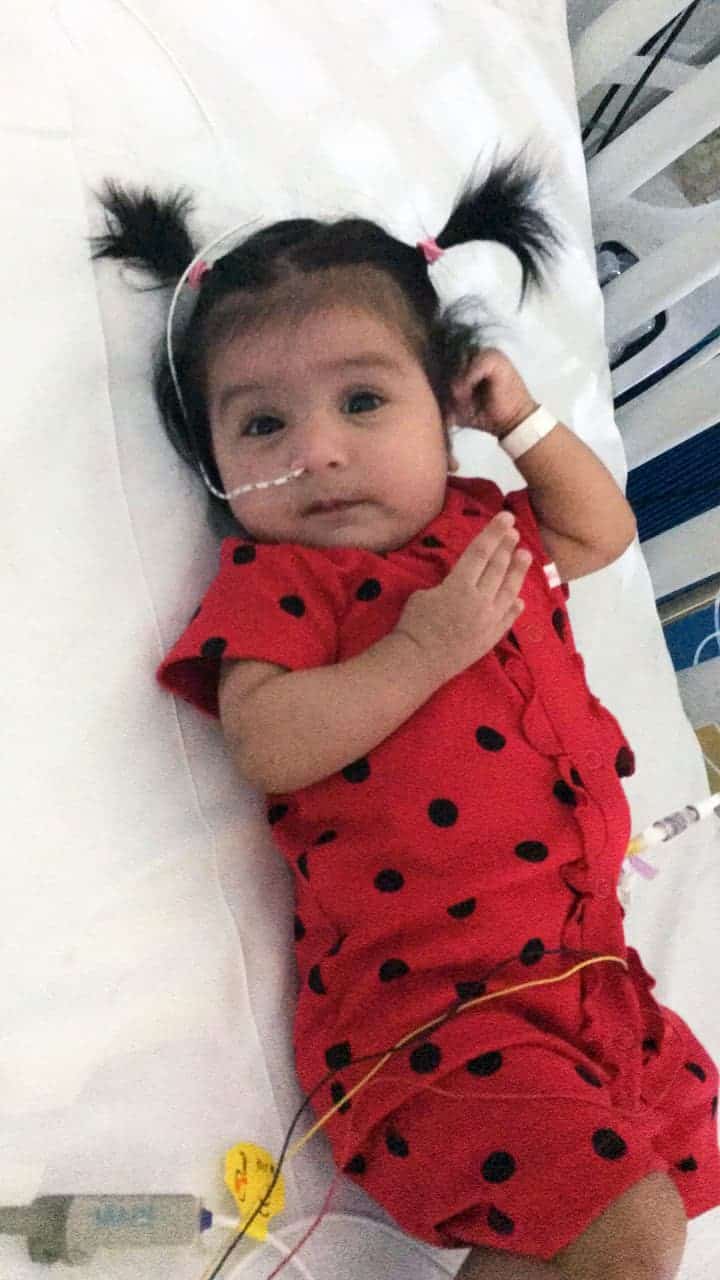 child in hospital