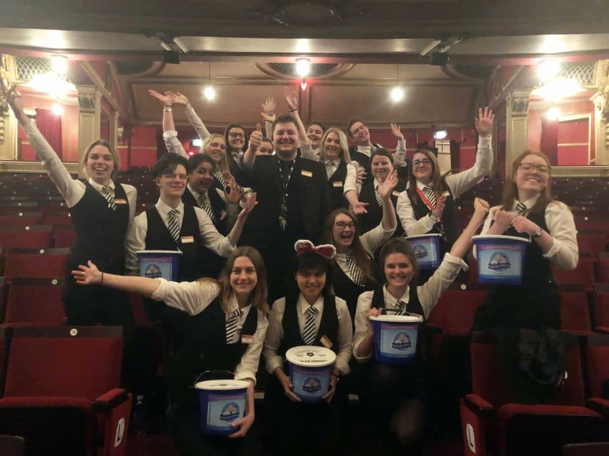 bristol hippodrome employees cheering