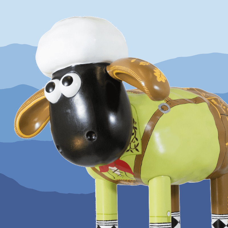 shaun the sheep sculpture