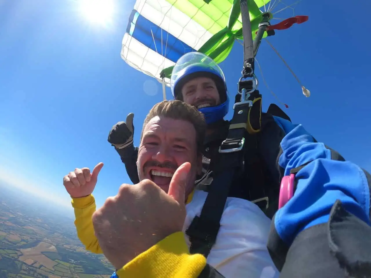 Man skydiving for The Grand Appeal 
