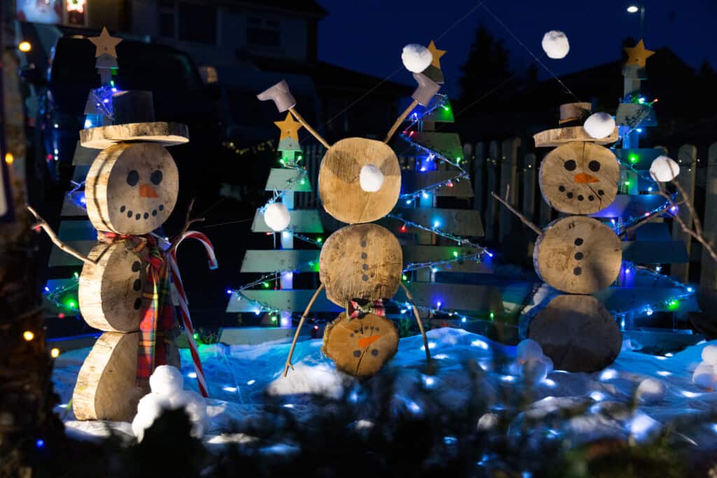 Families around Bristol create a Christmas light display as part of Shine Bright for Bristol Children's Hospital.