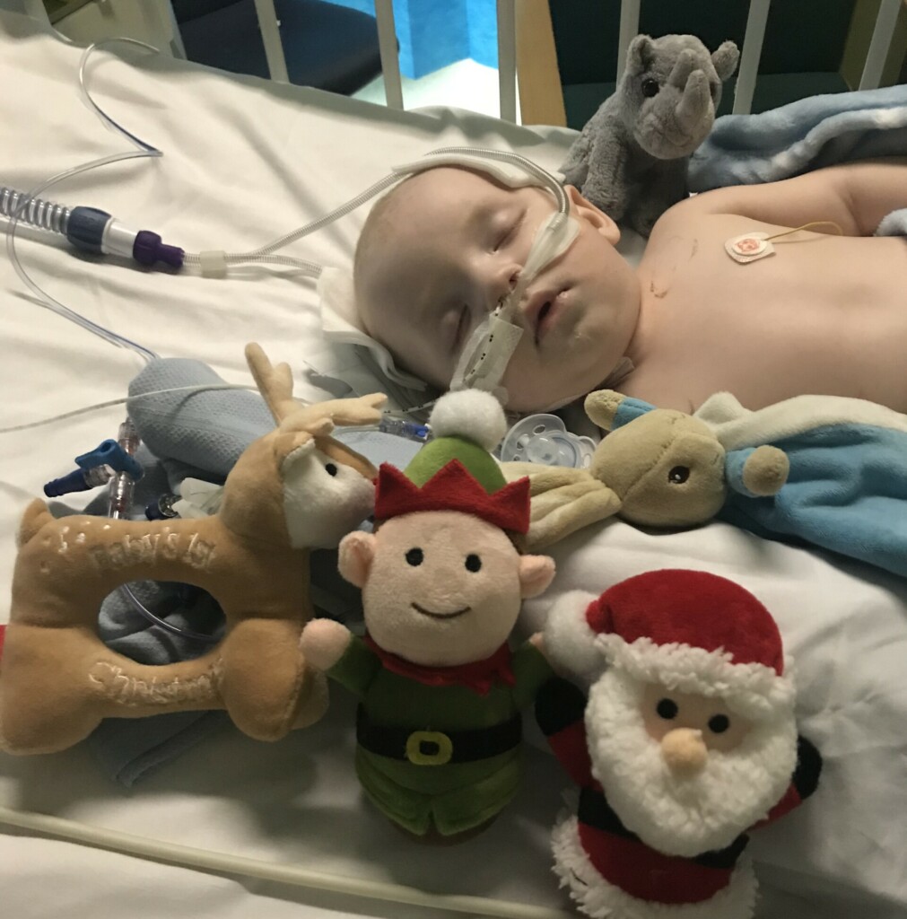 Archie in the Paediatric Intensive Care Unit at Bristol Children's Hospital