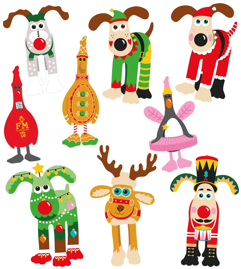 Gromit Unleashed Christmas characters