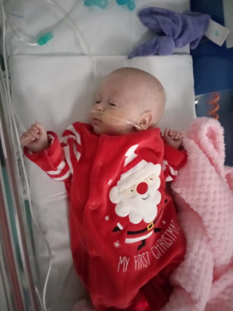 Jade in care at St Michael's Neonatal Intensive Care Unit, Bristol. 