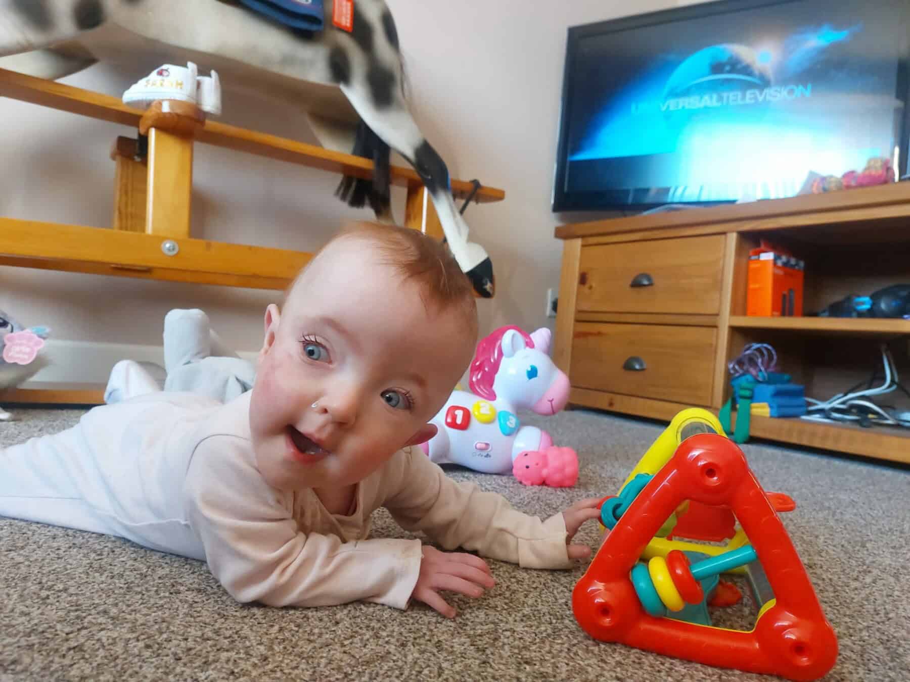 A child born in St Michael's Neonatal Intensive Care Unit, Bristol