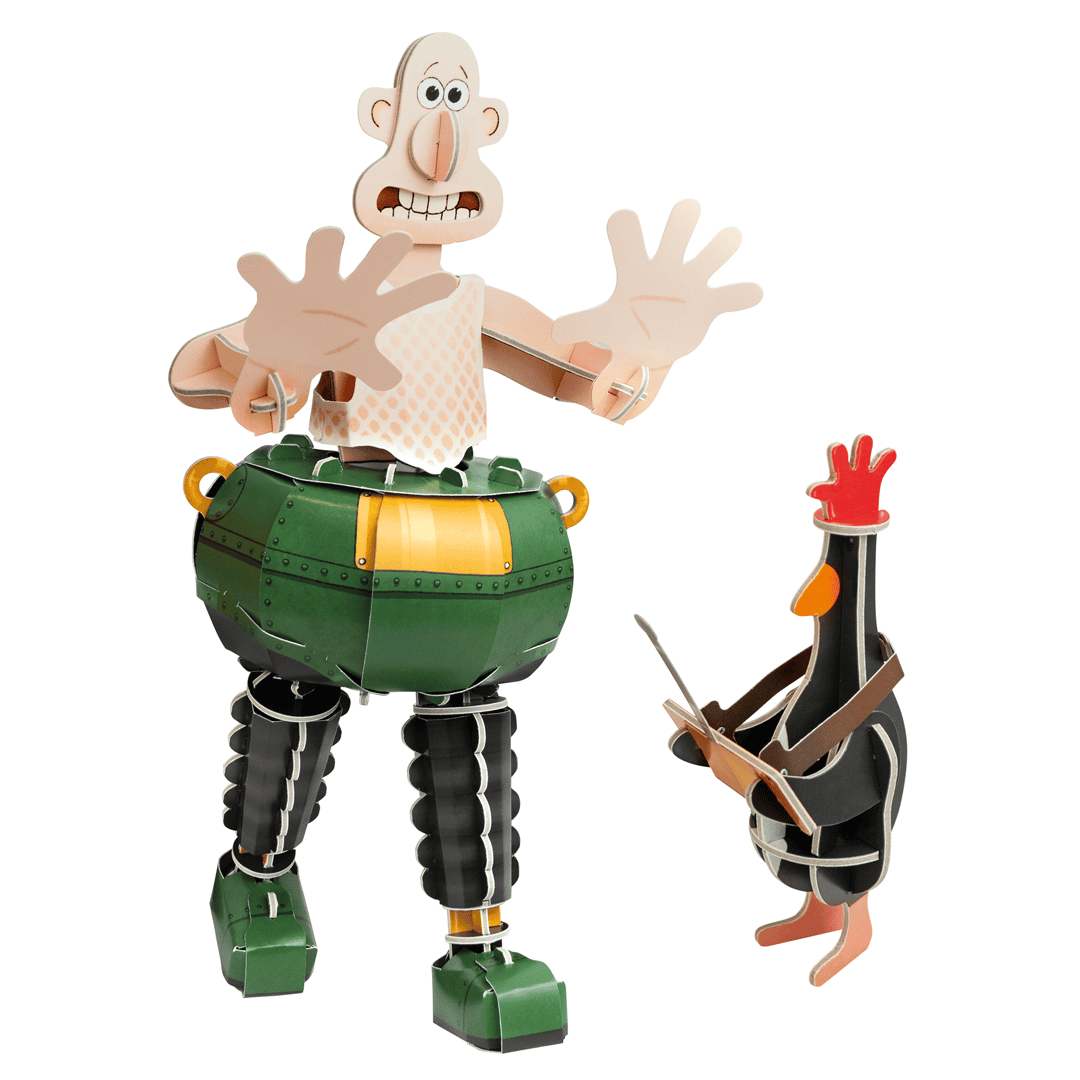 Wallace & Gromit BYO kit featuring the wrong trousers and Feathers McGraw
