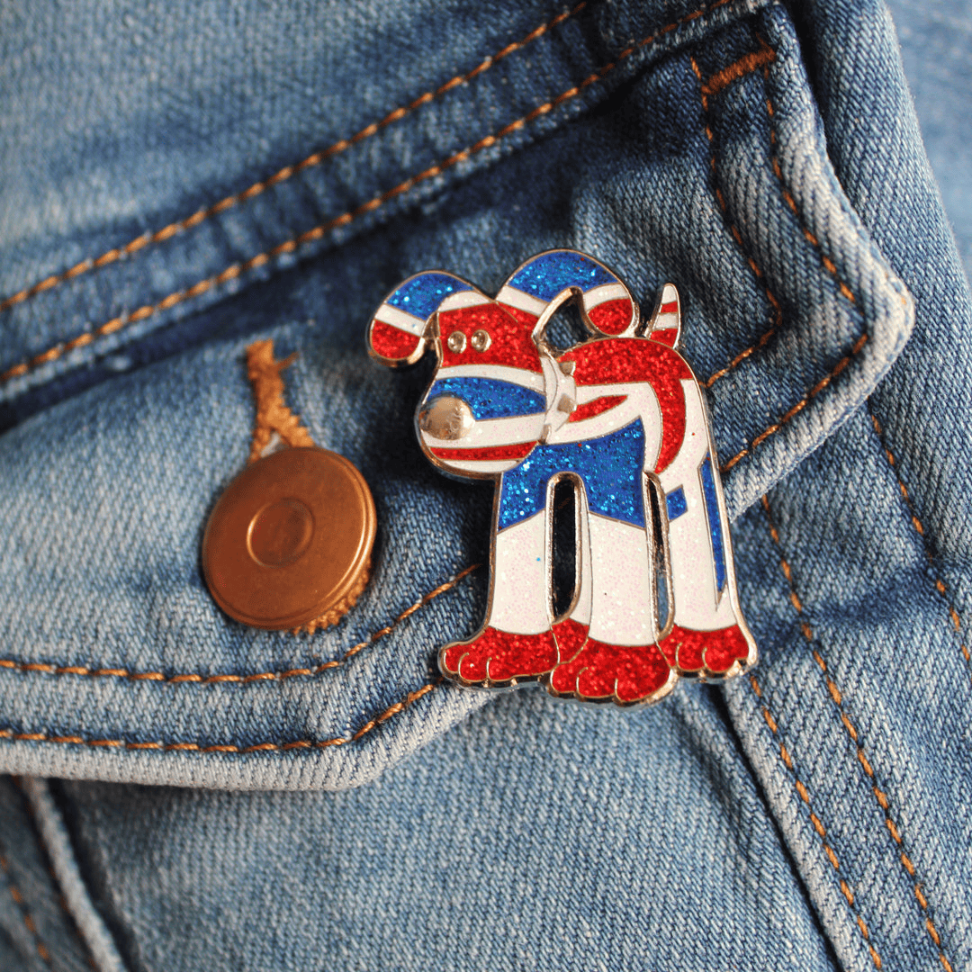 'Jack' glitter pin badge