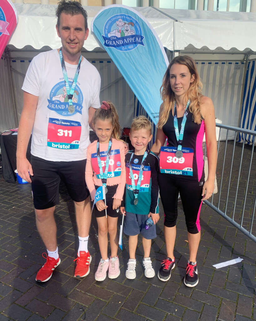 A family taking on Great Bristol Run for The Grand Appeal