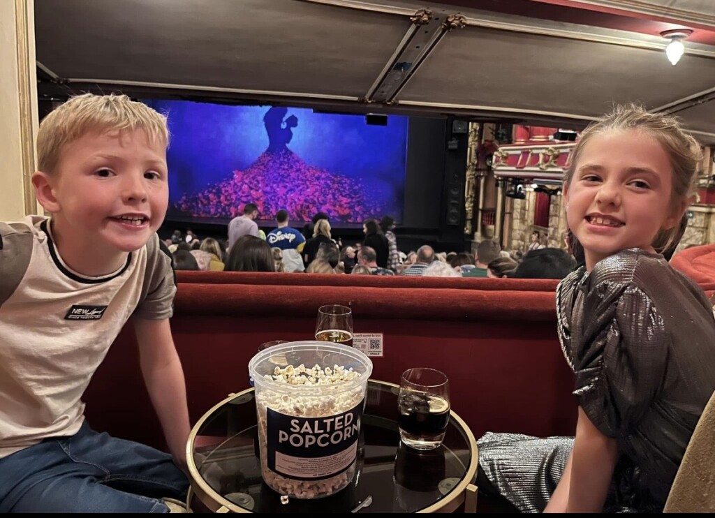 Siblings at a trip to Bristol Hippodrome, funded by The Grand Appeal Charity.