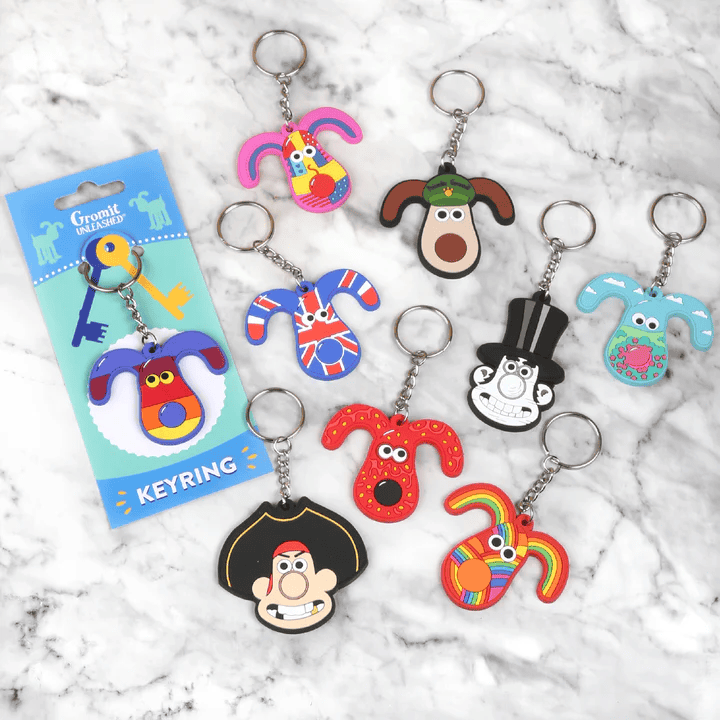 Gromit Unleashed Rubber Keyrings