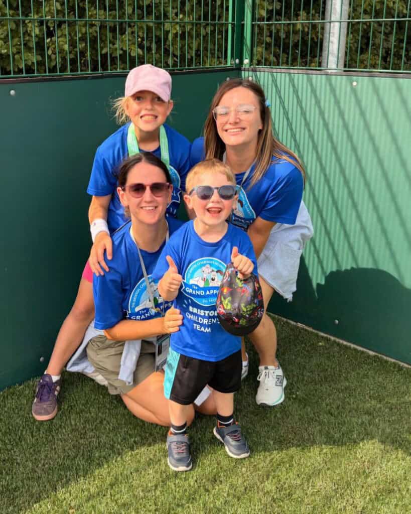 Some of the team members at the games. 