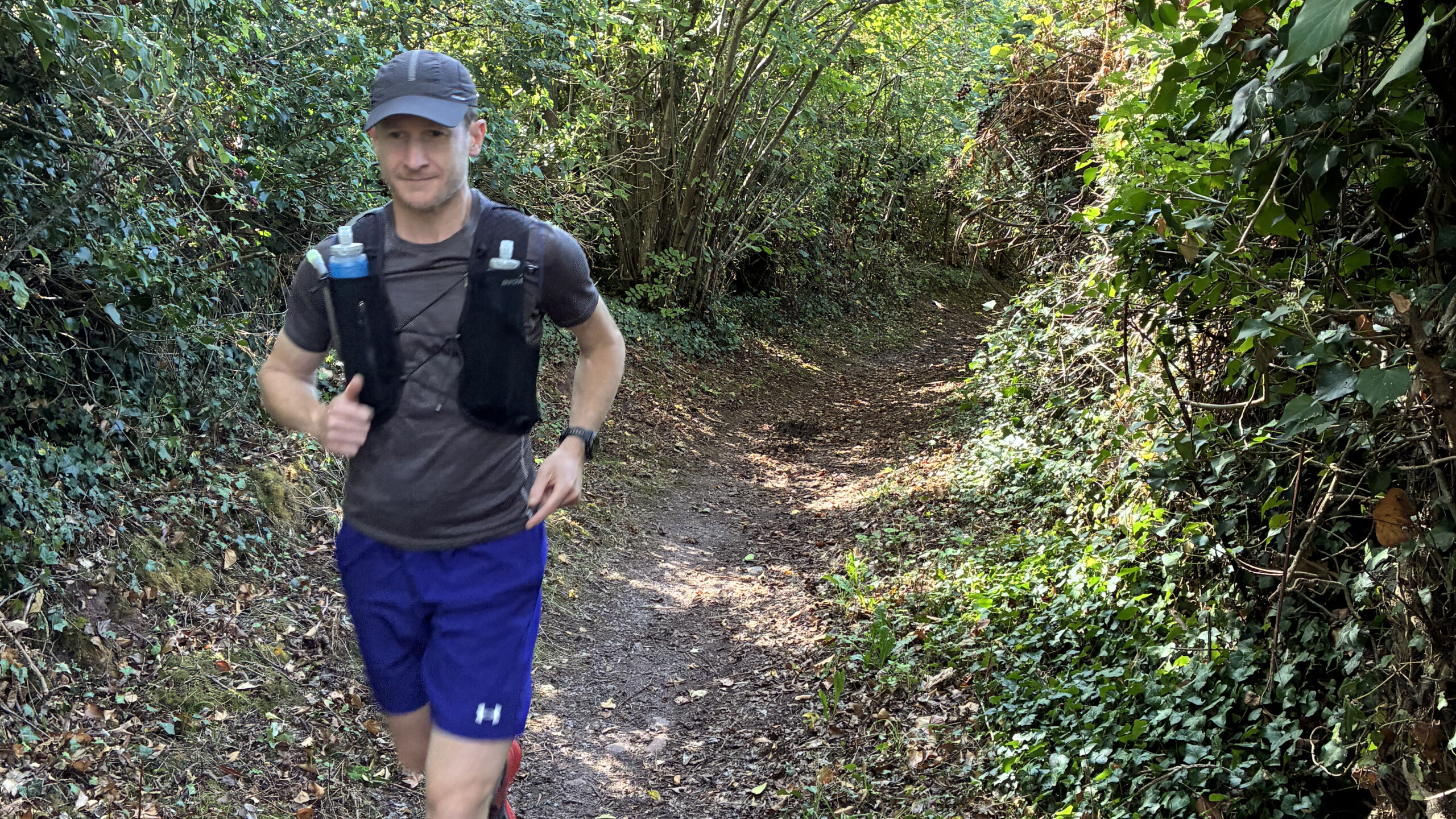 Patrick training for his challenge.