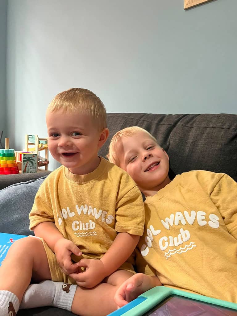 A photo of Rowan and his sibling.